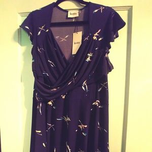 LEOTA Sweetheart Dress Navy Color Splash 1L NWT